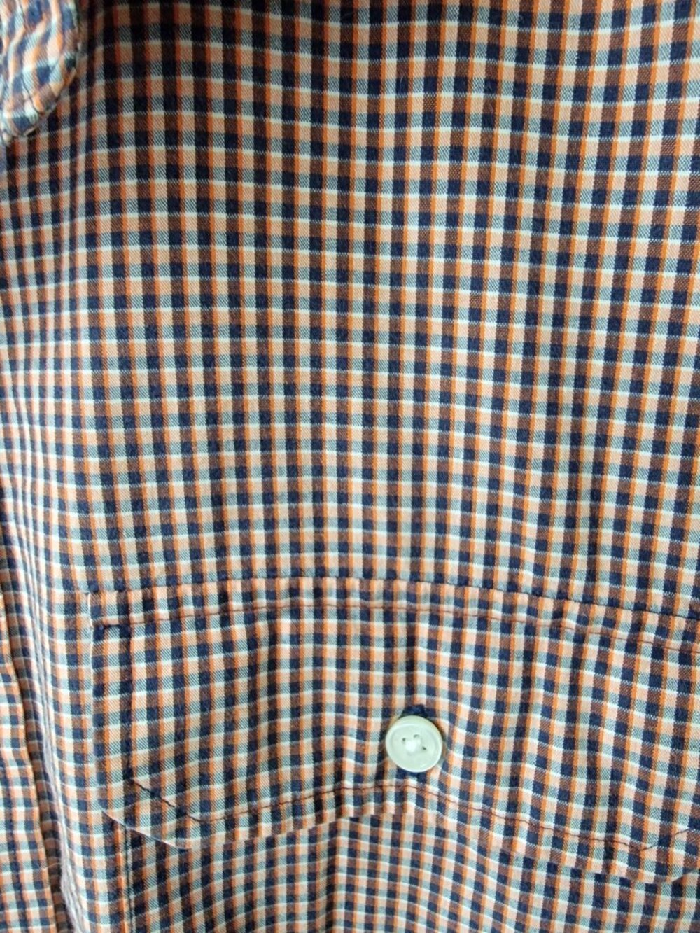 Michael Kors Mens Plaid Button Down Shirt Red White Blue Cotton Long Sleeve L - Picture 3 of 6